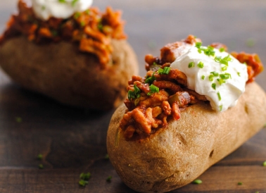 Chicken Sloppy Joe Stuffed Potatoes