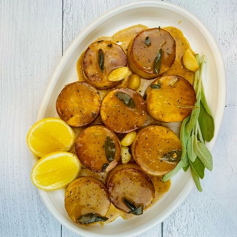 Lemon and sage potatoes